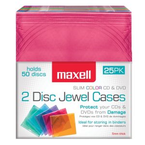Maxell 190131OD Dual-Disc Jewel Cases