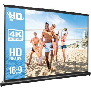 Pyle PRJTP53 Retractable Pull-out-Style Manual Projector Screen (50-Inch)