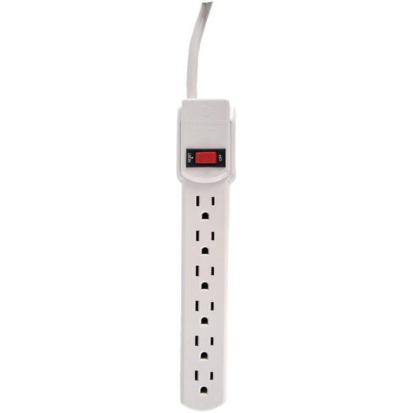 GE JASHEP55248 6-Outlet Power Strip with 3ft Cord