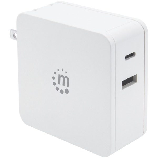 Manhattan 180221 60-Watt Power Delivery Wall Charger (White)