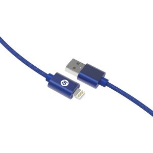 iEssentials IEN-BC6L-BL Charge & Sync Braided Lightning to USB Cable