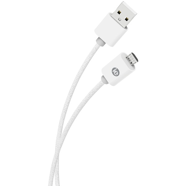 iEssentials IEN-BC6M-WT Charge & Sync Braided Micro USB to USB Cable iEssentials IEN-BC6M-WT Charge & Sync Braided Micro USB to USB Cable