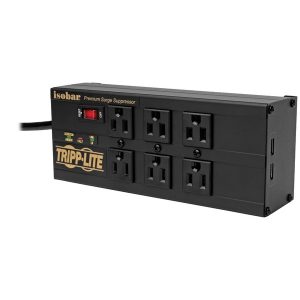 Tripp Lite IBAR6ULTRAUSBB 6-Outlet ISOBAR Premium Surge Protector with 2 USB Ports