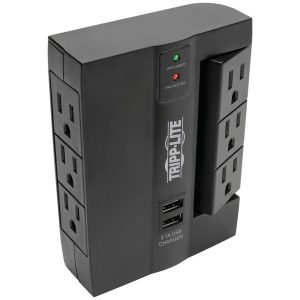Tripp Lite SWIVEL6USB Protect It! 6-Outlet Surge Protector with 3 Rotatable Outlets & 2 USB Ports