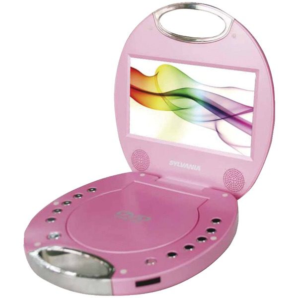 SYLVANIA SDVD7046-PINK 7" Portable DVD Player with Integrated Handle (Pink)