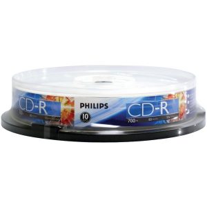 Philips CR7D5NP10/17 700MB 80-Minute 52x CD-Rs (10-ct Cake Box Spindle)