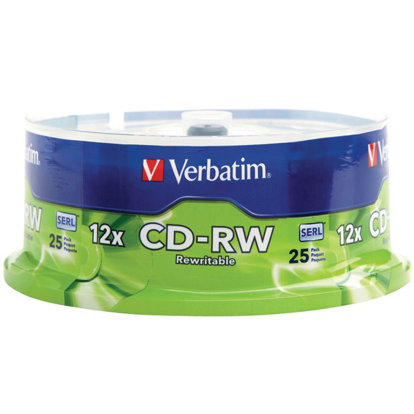 Verbatim 95155 700MB 80-Minute 4x-12x High-Speed CD-RWs Verbatim 95155 700MB 80-Minute 4x-12x High-Speed CD-RWs