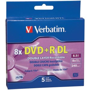 Verbatim 95311 8.5GB 8x Branded AZO DVD+R DLs