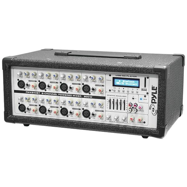 Pyle Pro PMX840BT 8-Channel 800-Watt Bluetooth Audio Mixer