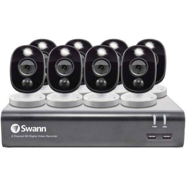 Swann SWDVK-845808WL-US 1080p Full HD Surveillance System Kit with 8-Channel 1 TB DVR and Eight 1080p Cameras