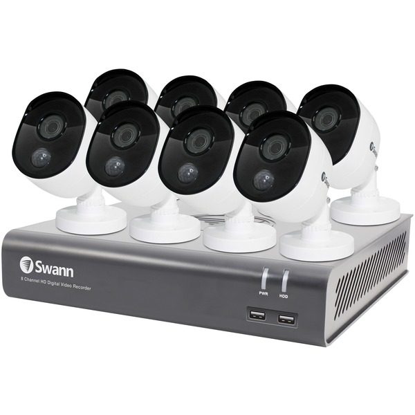 Swann SWDVK-845808V-US 8-Channel 1080p 1TB DVR with 8 Cameras & Google Assistant