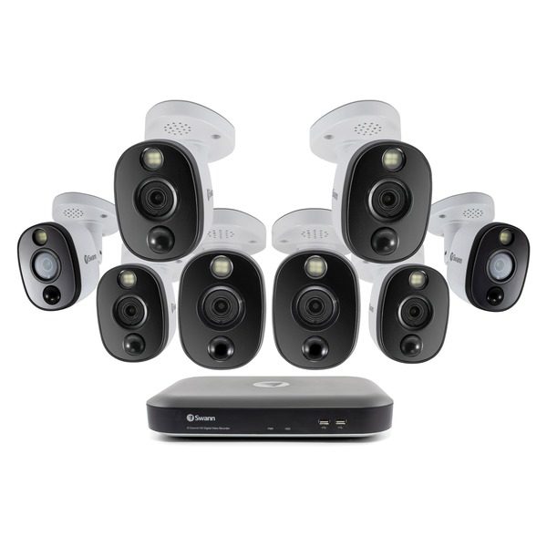Swann SWDVK-855808WL-US 4K Surveillance System Kit with 8-Channel 2 TB DVR and Eight 4K Cameras