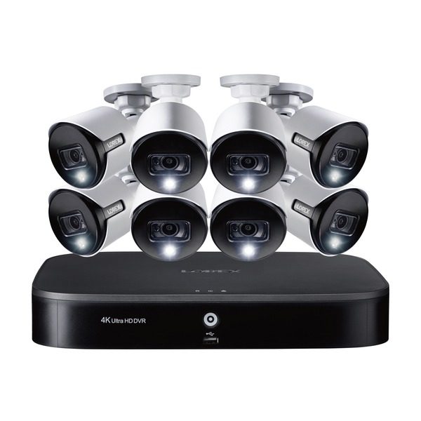 Lorex DK182-88DAE 4K Ultra HD 8-Channel Security System with 2 TB DVR and Eight 4K Ultra HD Bullet Security Cameras with Color Night Vision