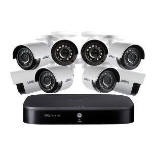 Lorex DP181-82NAE 1080p Full HD 8-Channel Security System with 1 TB DVR and 1080p Night Vision Bullet Cameras with Smart Home Voice Control (8 Cameras)