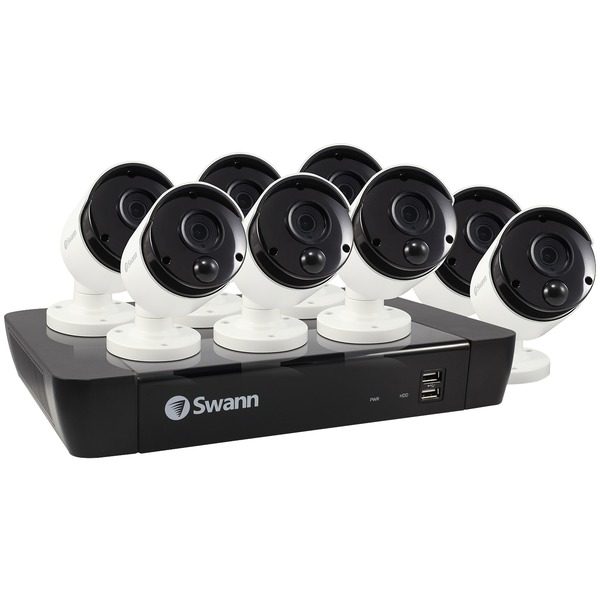 Swann SWNVK-875808-US 8-Channel 5-Megapixel NVR with 2TB HD & 8 True Detect Bullet Cameras with Audio