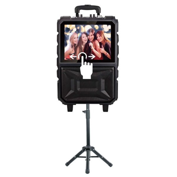 QFX KAR-920 8-Inch Portable Touch Screen Karaoke Speaker System with Bluetooth