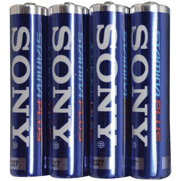 Sony AM4-B4D STAMINA PLUS AAA Alkaline Batteries (4 Pack)