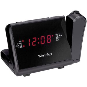 Westclox 80208 Digital LCD Projection Alarm Clock with AM/FM Radio