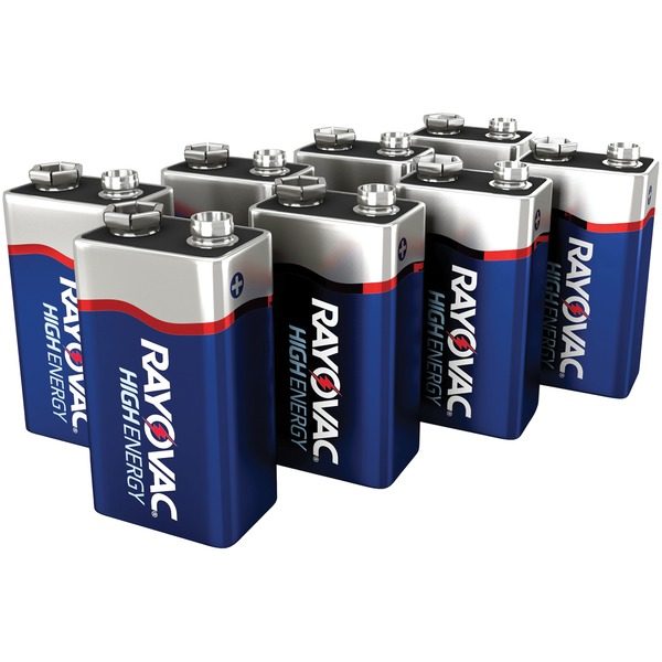 RAYOVAC A1604-8PPF Alkaline Batteries Reclosable Pro Pack (9V