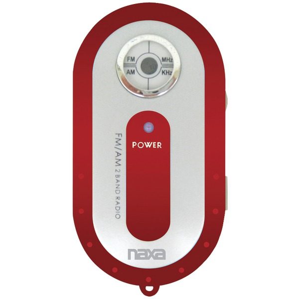 Naxa NR720RD AM/FM Mini Pocket Radio (Red)