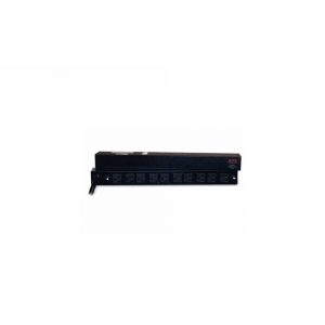 APC Basic 1-U RackMount 100V 120V 50/60 Hz 24A PDU Power Distribution Strip 10-out AP9560