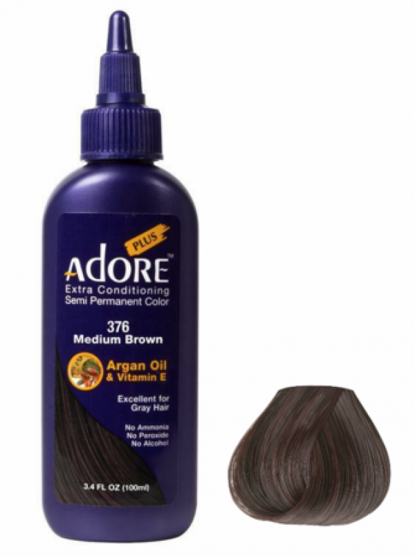 Adore Plus Semi Permanent Hair Color 376 Medium Brown 3.4 oz
