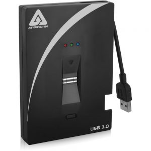 Apricorn Aegis Bio A25-3BIO256-2000 2 TB Hard Drive - External - Portable - USB 3.0 - 5400rpm - 8 MB Buffer