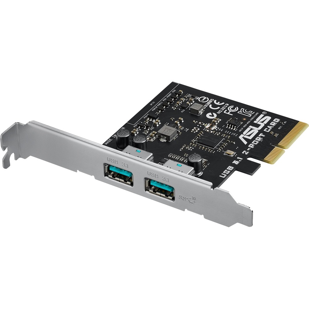Asus USB 3.1 Card - PCI Express x4 - Plug-in Card - 2 USB Port(s) - 2 USB 3.1 Port(s) - PC Asus USB 3.1 Card - PCI Express x4 - Plug-in Card - 2 USB Port(s) - 2 USB 3.1 Port(s) - PC