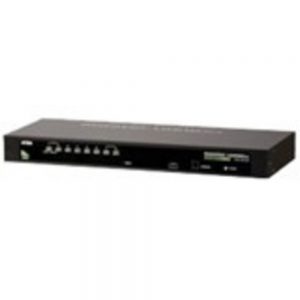 Aten CS1308KIT KVM Switch - 8 x 1 - 8 x SPHD-15 Keyboard/Mouse/Video - 1U - Rack-mountable