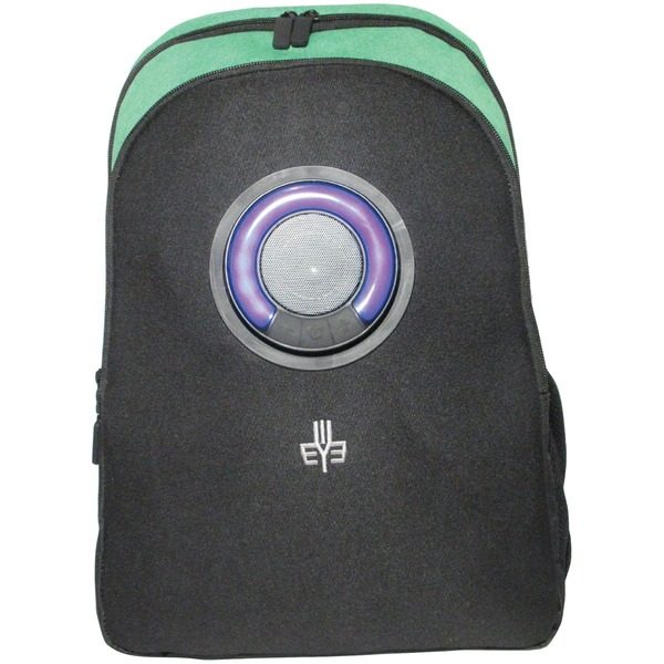 3Eye 3EYE-GREEN Backpack with Bluetooth Speaker (Green)