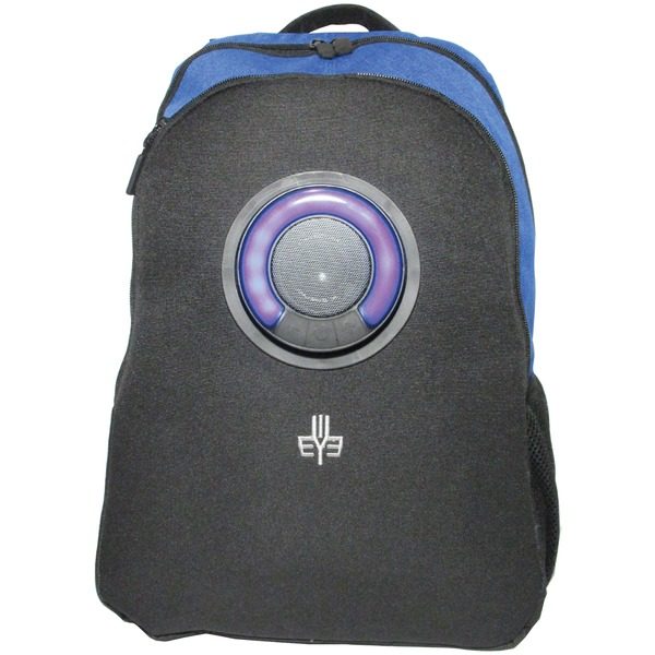 3Eye 3EYE-BLUE Backpack with Bluetooth Speaker (Blue)