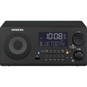 Sangean WR22BK FM-RBDS/AM/USB Bluetooth Digital Tabletop Radio with Remote