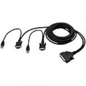 Belkin OmniView F1D9401-06 6 Feet Dual Port USB KVM Cable - Black