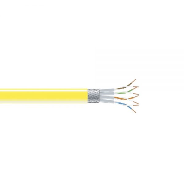 Black Box CAT6 250MHz Stranded Ethernet Bulk Cable Shielded 1000ft Yellow EVNSL0272YL-1000