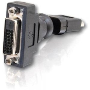 C2G 360 and deg; Rotating HDMI Male to DVI-D Female Adapter - 1 x HDMI Male Digital Audio/Video - 1 x DVI-D Female Digital Video - Black
