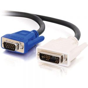 C2G 5m DVI Male to HD15 VGA Male Video Cable (16.4ft) - DVI-A Male - HD-15 Male - 16.4ft - Black
