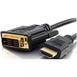 C2G 5m HDMI to DVI-D Digital Video Cable - HDMI/DVI for Audio/Video Device - 16.40 ft - 1 x HDMI (Type A) Male Digital Audio/Video - 1 x DVI-D (Single-Link) Male Digital Video - Shielding - Black