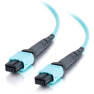 C2G 5m MPO Fiber Array Cable Method A OM4 Riser Rated (OFNR) - Aqua - 16ft - Fiber Optic for Network Device - 16.40 ft - 1 x MPO Male Network - 1 x MPO Male Network - Aqua