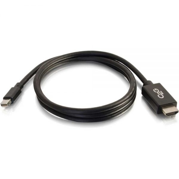 C2G 6ft Mini DisplayPort to HDMI Adapter Cable - Black - TAA - HDMI/Mini DisplayPort for Projector