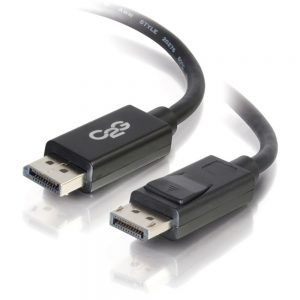 C2G DisplayPort Cable with Latches - 4K - 8K - UHD - Black - DisplayPort for Notebook