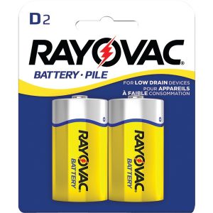 RAYOVAC 6D-2BF Heavy-Duty Carded D Batteries