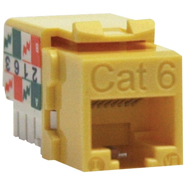 Tripp Lite N238-001-YW CAT-6/CAT-5E 110-Style Punch-down Keystone Jack (Yellow)