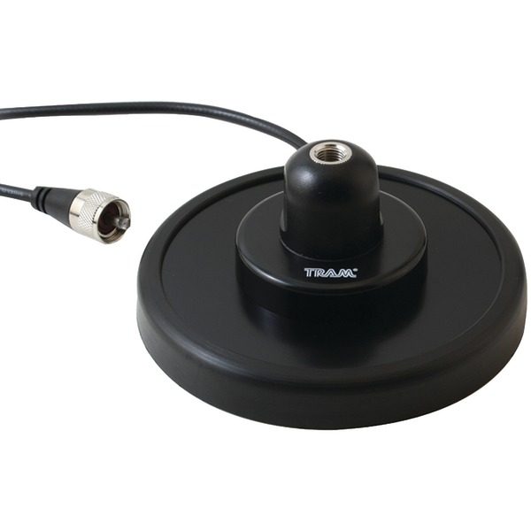 Tram 240-B 5-Inch Black Steel NMO Magnet Mount with RG58 Coaxial Cable and UHF PL-259 Connector