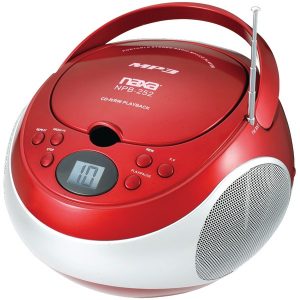 Naxa NPB252RD Portable CD/MP3 Player with AM/FM Stereo (Red)