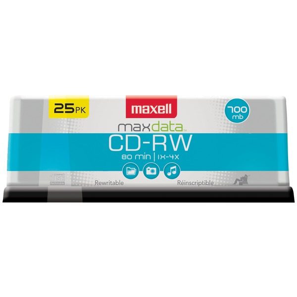 Maxell 630026 700MB 80-Minute CD-RWs (25-ct Spindle)