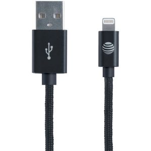 AT&T SC03B-LGT Charge & Sync Braided USB to Lightning Cable