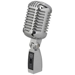 Pyle Pro PDMICR42SL Classic Retro Vintage-Style Dynamic Vocal Microphone (Silver)