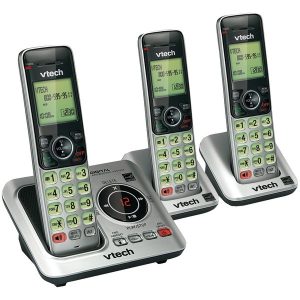 VTech VTCS6629-3 3-Handset DECT 6.0 Expandable Speakerphone with Caller ID