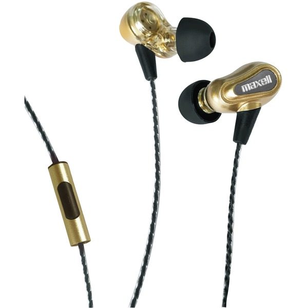 Maxell 199771 Bass 13 Dual-Driver In-Ear Earbuds with Microphone