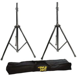 Pyle Pro PSTK103 Dual Heavy-Duty Speaker Stands with Traveling Bag Kit